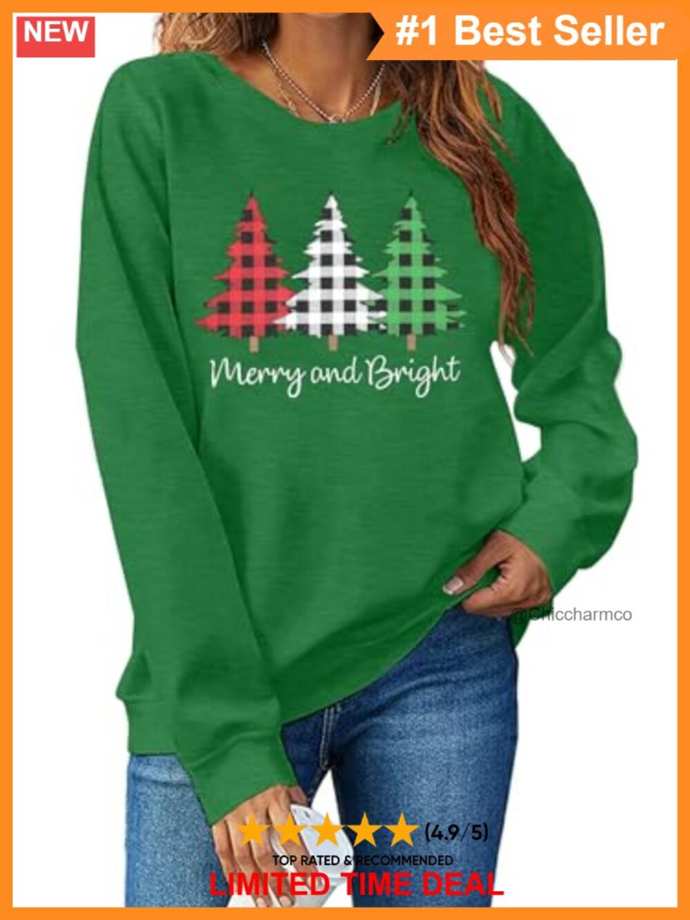 Christmas Tree Graphic Crewneck Sweatshirt Long Sleeve Pullover